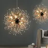 Lustres de pissenlit modernes feu d'artifice Led Vintage lustre en fer forgé île pendentif éclairage plafonnier pour chambre salle à manger