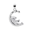 Monkey Pendant Nice Gift 925 Sterling Silver Pearl Resultat utan Stone DIY Semi Mountings 5 ​​stycken