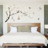 187 * 128cmの大きさの木の壁のステッカー鳥の花の家の家の装飾の壁紙の寝室の壁紙の寝室のdiyの部屋の装飾