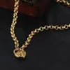 Kvinnor hänge halsbandskedja 18k gult guldfylld hänglås hjärta smycken gåva hög kvalitet polerad310m