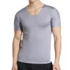 Feitong Summer Tops Men T-Shirt Short Sleeve V-neck Cooling Breathable Ice Silk Quick Dry Top Solid Tee Shirts