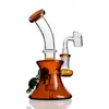 7.1 Inchs Small Bong Hookahs Smoking Waterpipes Thick Glass Oil Rigs Beaker Bongs Water Pipes Dabber With 14mm Banger