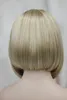 Śliczna blondynka Mix 3/4 peruka z opaską na głowę krótka prosta syntetyczna damska półka