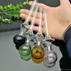 Large color bubble glass straight pot Wholesale Glass bongs Oil Burner Glass Water Pipes Oil Rigs Smoking Free Shipping