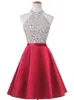 Frisado vestido do baile com Top 2020 Curto Prom Vestidos Backless Partido Marinha Vestidos Azul Azul Royal Vermelho