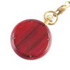 Antique Classique Rétro Remontage À La Main Mécanique Montre De Poche Cadran Squelette En Bois Rouge Chiffre Romain Horloge pour Hommes Femmes Pendentif Chaîne Dorée