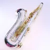 Jupiter JTS-1100SG Sassofono tenore di qualità del marchio Ottone Placcato argento Corpo Lacca dorata Chiave B Flat Sax Bb Tune Strumento musicale con custodia