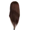 50% prawdziwy ludzki styl włosów manekin głowica fryzura fryzjerska fryzjerska manekin do włosów głowa treningowa lalka manekiny z zaciskami 268s
