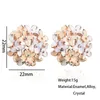 Boucles d'oreilles pour femmes Femme Boucle d'oreille cristal fleur trèfle Boucle d'oreille Bijoux en or Bijoux Brincos Mujer