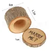 Rustykalne pudełko na okaziciela obrączce Personalizowane obrączki Pudełko Robimy Prezenty Ślubne Drewniane Ring Holder Box Rra2062