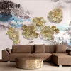 الصيني الحديد الزخرفية لوحات الحديثة ثلاثي الأبعاد الديكور الجدار شنقا الإبداعية الرئيسية خلفية فو الأزهار
