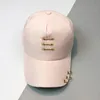 Cokk Iron Ring Cap Cap Baseball Cap with Rings Gold Color Snapback Hip Hop Hats for Women Men Dad Hat Kpop Drop Gorras1908926