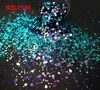 8 kleuren kameleon glitter gemengde metalen glans hexagon vorm nail art voor ambachtelijke decoraties make-up facepainting diy accessoires