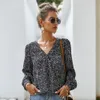 Original Design Trend In Europe and America 2020 Spring and Summer Sexy Ladies Temperament Long-sleeved T-shirt Shirt Small Floral Blouse