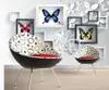 modern wallpaper for living room Modern minimalist 3D three-dimensional butterfly mural background wall