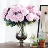 10 Heads Rose Artificial Flower French Silk Flower Rose Bouquet for Wedding Home Party Decoration Fake Flower Fall Decoration GB528