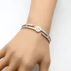 Grossist- märke mode lyx Kort spänne romerska siffror Set skruven armband personlighet kvinnor charm kärlek par armband partihandel