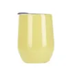 Tasses d'oeufs verres à vin sans tige colorés avec couvercle Forme d'oeuf à vide à vide tasse d'oeuf en acier inoxydable 12 oz de bouteille LXL3964501