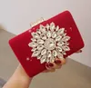 2019 Lady Nero Rosso Borse da sera Borse per abiti da festa Borse a tracolla con perline scintillanti Crystas Frizione Incredibile mini borsa da sposa da sposa