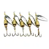 HENGJIA 5pc Spinner Spoon esca da pesca 7.2cm 10g Esca in metallo Attrezzatura da pesca artificiale Gancio triplo 6 # gancio