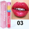 2019 CMAADU Cosmetics Diamond Shine Mat Mat Metal Lipgloss Gitter Liquid Lipstick 6 Colours Rainbow Tube Makeup1430349