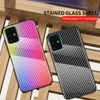 Carbon Fiber Gradient Phone Case For Samsung Galaxy S20 Ultra S20+ S10 Plus Note 10 Note20 Ultra A71 A51 A30 Tempered Glass Cover