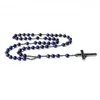 Новый Дизайн Лазурит Натуральный Камень Бусины Мужчины Женщины Четки Ожерелье Hemitate Крест Длинное Ожерелье