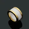 Designer spring rings high end ceramic rings classic fashion rings luxury titanium steel 18K Gold plated ring Christmas Valentine's Day designer jewelry gift