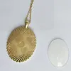 Collier en métal et verre en verre à Sublimation de forme ovale, 50 pièces, pour cadeaux de Promotion personnalisés 68323511691212