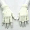 Guantes unisex Punto acrílico Otoño invierno cálido Guantes de medio dedo adultos niños niños Niñas Mitones 6 colores Guantes de color sólido