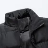 Otoño Invierno para hombre Parka chaleco sólido Casual sin mangas chaqueta de algodón acolchado cintura abrigo ligero Bodywarmer nueva marca ropa