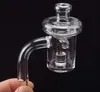 25mm XL Quartz Banger Nails 10mm 14mm 18mm met UFO Carb Cap 4mm dikke bodem vlakke top kernreactor Banger voor glazen bong