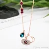 Zilveren oog van de duivel amulet hanger ketting Turkije blauwe ogen choker verklaring ketting dames meisje aanwezig met geschenkdoos2657675