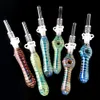 Glass Nectar Collector Kit with Quartz Tips Dab Straw Oil Rigs Silicone Smoking Pipes smoking accessories