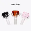 Smoking Accessories Colorful 14mm 18mm male Glass Bowl adapter Funnel Slide Piece Slides Bongs accessary flower bowls