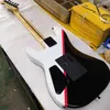 Aangepaste winkel Warrendemartini gekruiste zwaard San Dimas White St Elektrische gitaar Black Floyd Rose Tremolo Tailerpiece Maple Neck Fing3550362