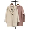 Women wool coat autumn new Cashmere large size thin jacket spring mediun long solid color female cashmere outerwear DT0170