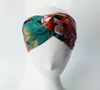 Designer 100 Silk Cross Headband Elastic Hair bands Scarf For Women Girl Retro Floral Bird Flower Turban Headwraps Gifts1742515