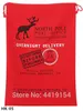 Wholesale 150pcs/lot 38 Styles Santa Sacks Christmas Gift Bags Large Santa Bag Drawstring Canvas Candy Cane Plain Bag