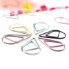 Metalen materiaal drop vorm papier clips goud zilver kleur grappige kawaii bookmark office shool briefpapier markering clips