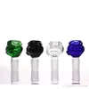 Autres accessoires pour fumeurs Bols lourds en verre pour conduites d'eau narguilés bongs colorés 5 bols de nouveau style différents de 14 mm et 18 mm d'épaisseur G.O.G