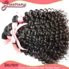 Greatemy Hair Extensions 100% Indian Human Hair 8 "-30" Obehandlat Virgin Hair Weft Weave Curly Natural Färg Därgåriga 3st