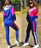 Mode-Femmes Ensemble Dames Survêtement Crop Tops Hoodies Sweat Pantalon Ensembles Lady Loisirs Porter Costume Décontracté Plus La Taille De Haute Qualité Nouveau