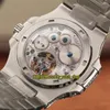 R8 Top-Version 5719 / 10G-010 voll gepflastert mit Diamanten Zifferblatt Echt Tourbillon mechanischer Handaufzug 5711 Herren-Uhr Luxus-Designer-Uhren