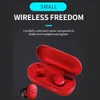 DT-1 TWS Mini auricolare Bluetooth wireless per Xiaomi Huawei Auricolari stereo mobili Sport Ear Phone con microfono Scatola di ricarica portatile