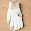 Imitatie kasjmier gebreide handschoenen dames jacquard touchscreen warm voor mannen breiende vijf vingers handschoen mode 5 kleuren groothandel