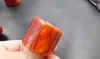 Height about 25-30 mm, inner diameter is about 23mm Factory wholesale Fine red chicken blood jade finger male men's bloodstone ring