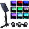 Solar Pond Spotlights RGB LED Fountain Lamp 3 in 1Dusk to Dawn Landscape for Swimming Garden Tree Lawn Color Change