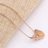 Мода-2020 новый позолоченный 18K розовое золото ожерелье в форме сердца ключ Алмаз титан сталь ключицы ожерелье дамы корейские аксессуары