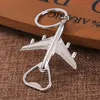 Creative Airplane Beer Garrafa Abridor de Aeronaves Chaveiro Metal Plane Avião Abridor de Forma Keyring Casamento Presente Favores Favoritos Ferramenta DBC BH2630